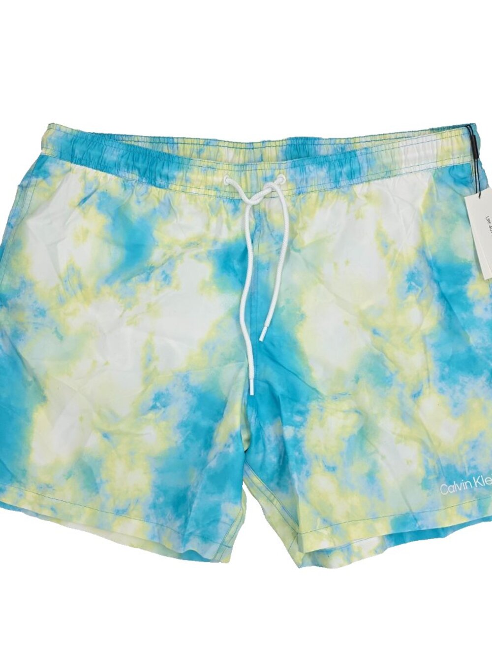 Calvin Klein Swim Trunks Shorts Mens XXL 2XL Blue 6" Inseam Mesh Lined Tie Dye